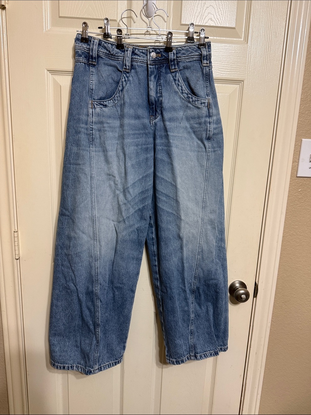 Pilcro Light Blue Wide-Leg Denim Jeans
